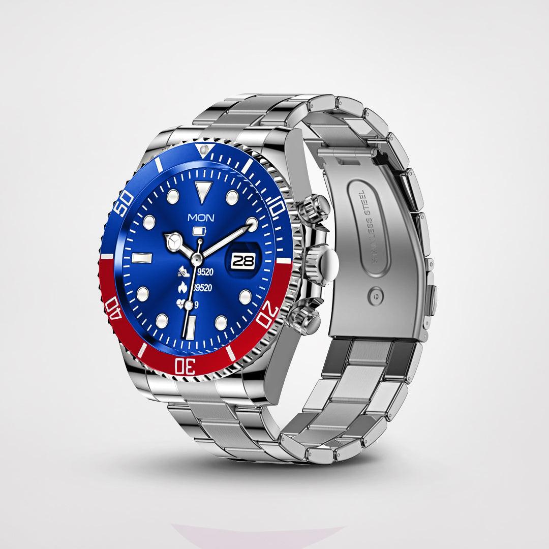 Stylish and Advanced Smartwatch - PowerFit-Blue/Red-Nora Luxe