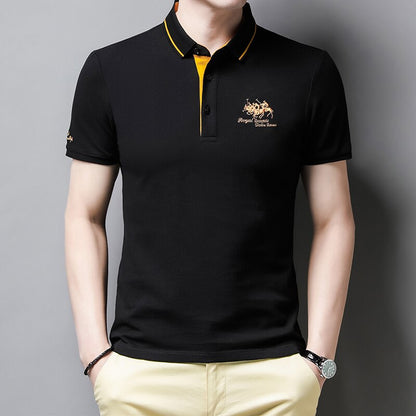 Trendy Embroidered Polo - Henry-Black-M-Nora Luxe