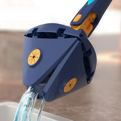 Triangular Mop - CleanReach-Blue + Free 4 microfiber cloths-Nora Luxe