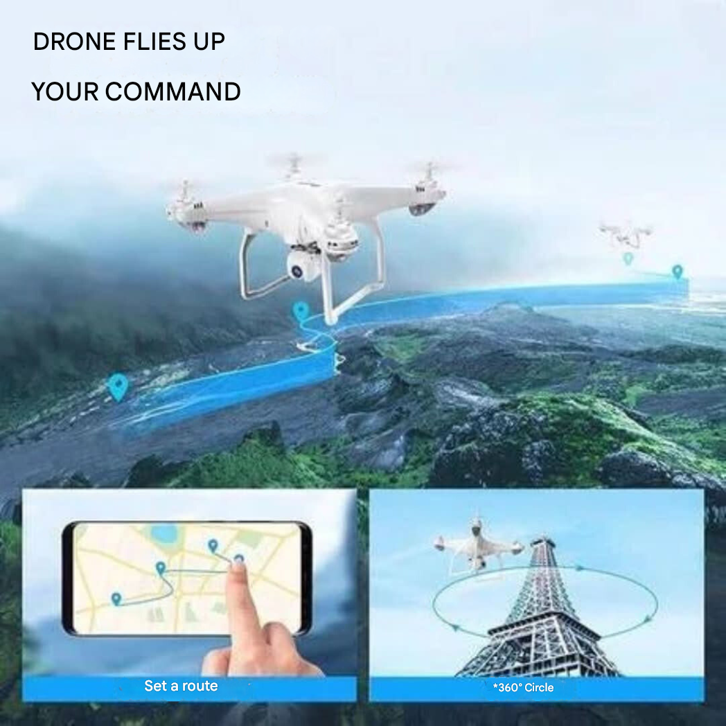 Waterproof AI Drone - AeroQuest-Black-With Camera-The Livary