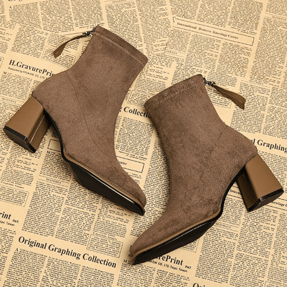 Ankle High Leather Boot - Olytrend