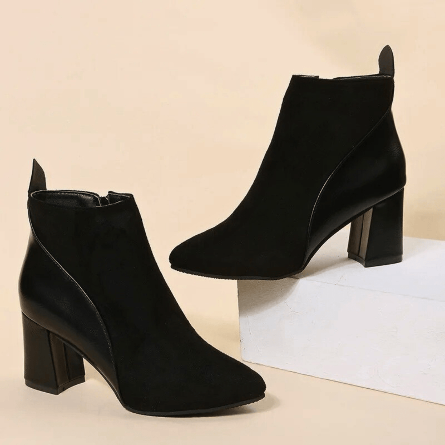 Ankle High Leather Bootie