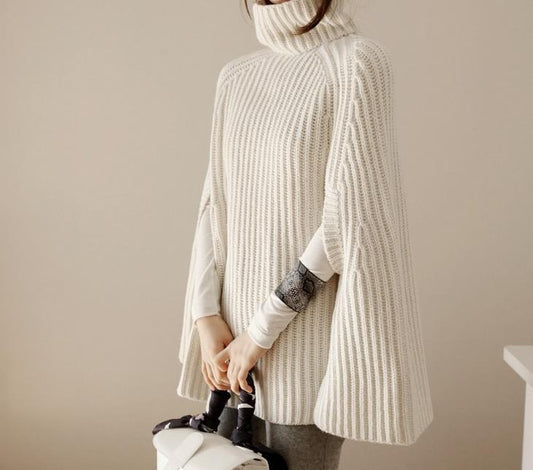 Cozy Oversized Knit Winter Sweater Poncho - Nocini